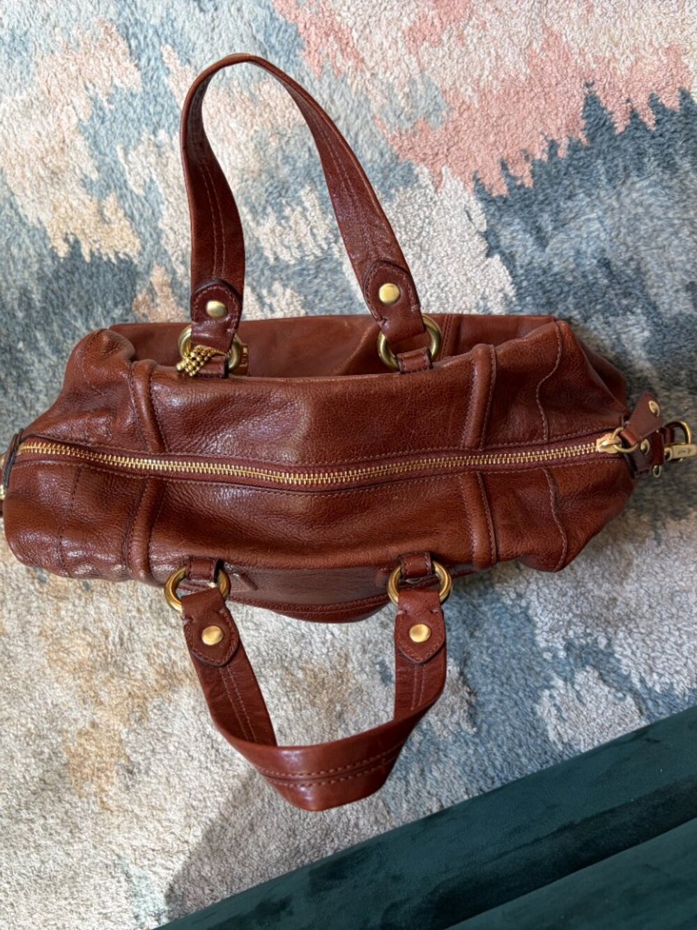 Vintage Coach Dark Brown Leather Satchel BRAND NEW - Picture 8 of 11